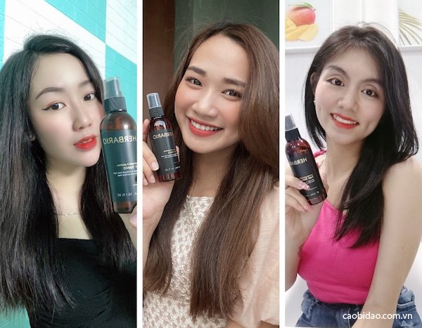 Hình ảnh người dùng sử dụng nước dưỡng tóc Herbario hinh anh nguoi dung su dung nuoc duong toc herbario