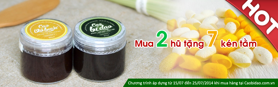 Khuyến mãi cao bí đao tặng kén tằm
